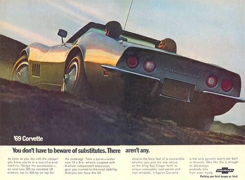 1969 Chevy Corvette Ad