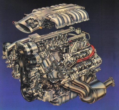 Exploded View of the LT5 Engine