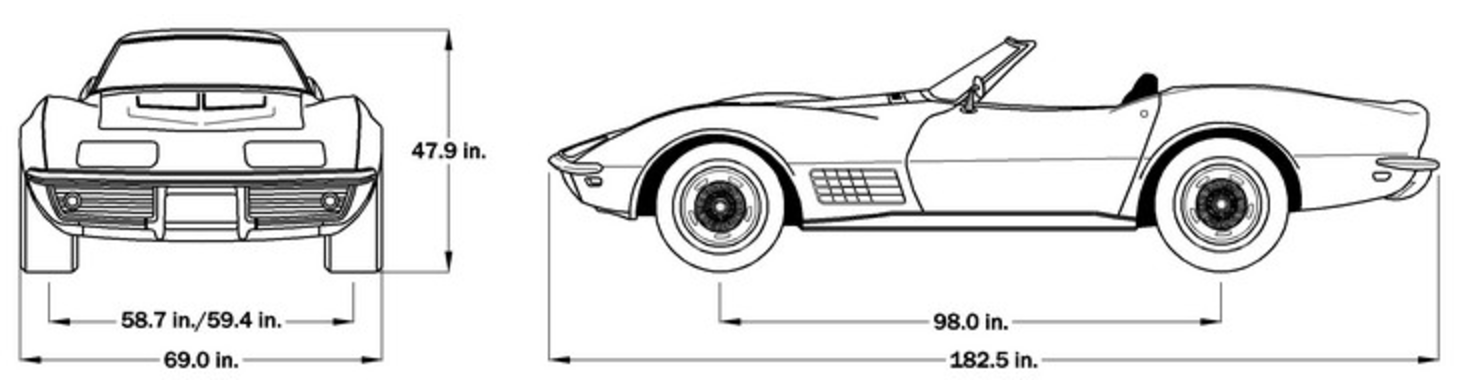 2013 Corvette Dimensions (Softop)