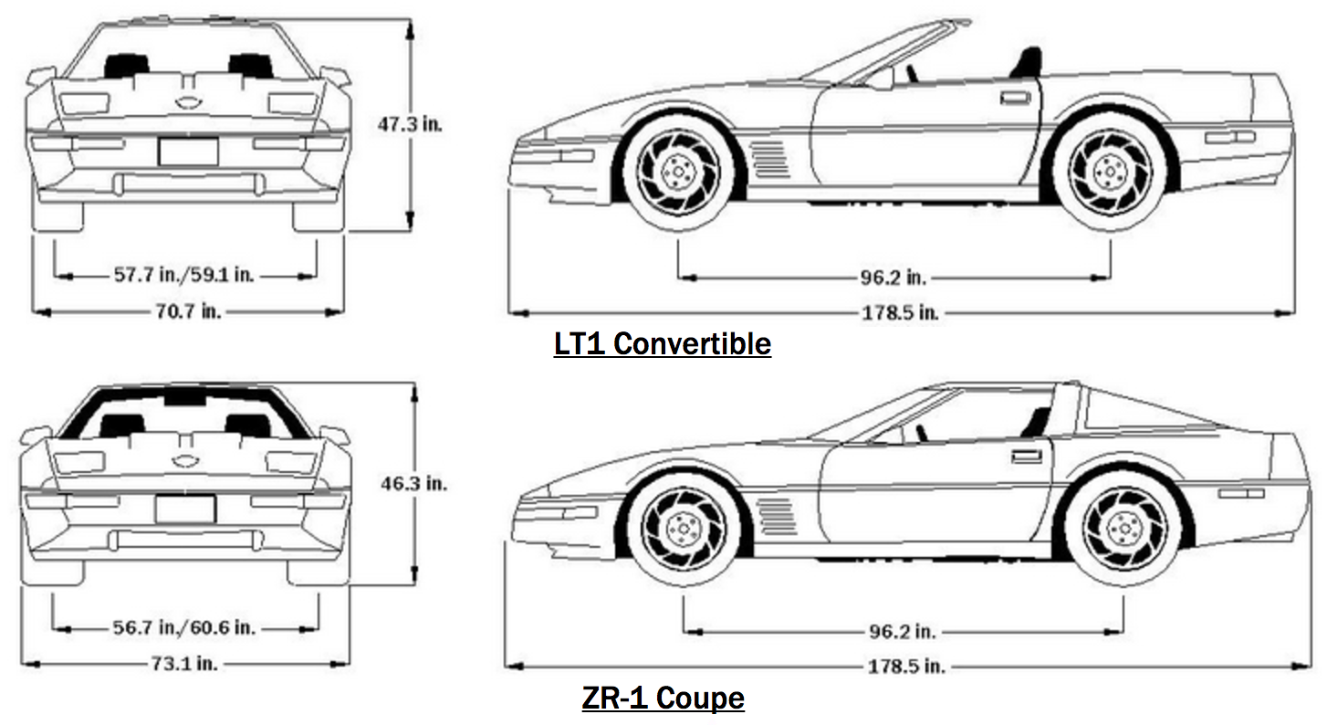 1994 Corvette Dimensions
