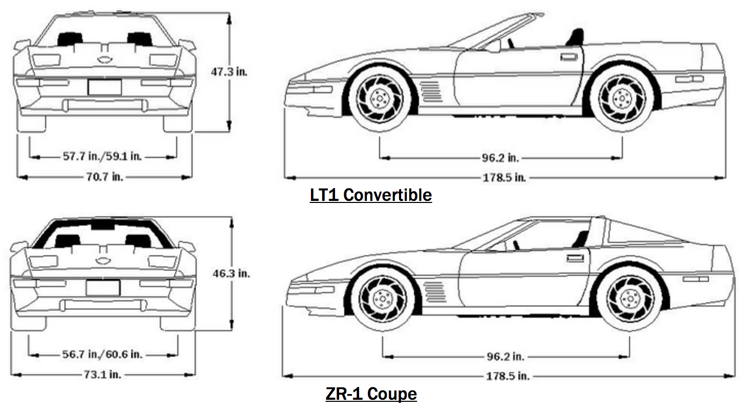 1995 Corvette Dimension