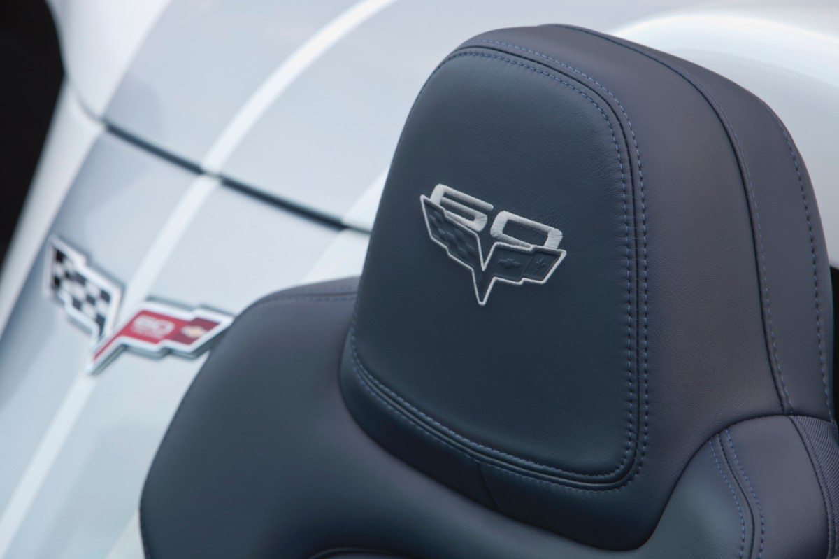 The 2013 Corvette 427 Convertible included special commemorative "60th" badging throughout the car's interior and exterior.