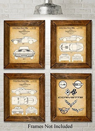 Best Corvette Artworks For Your Man Cave - Original Corvette Patent Art Prints
