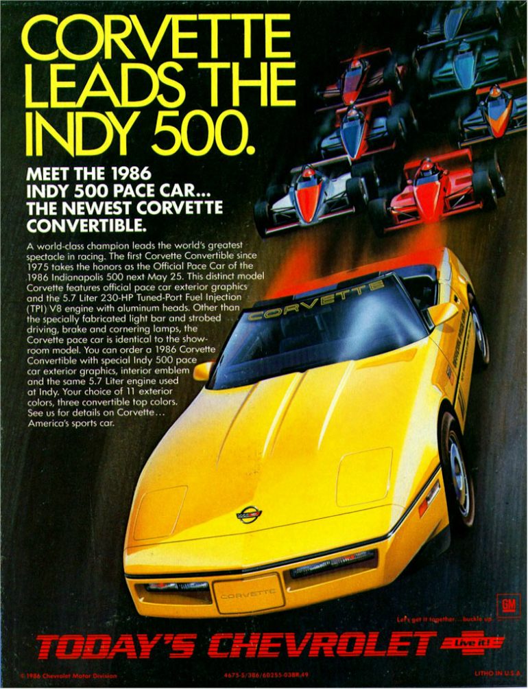 1986 Corvette Advertisements & Posters