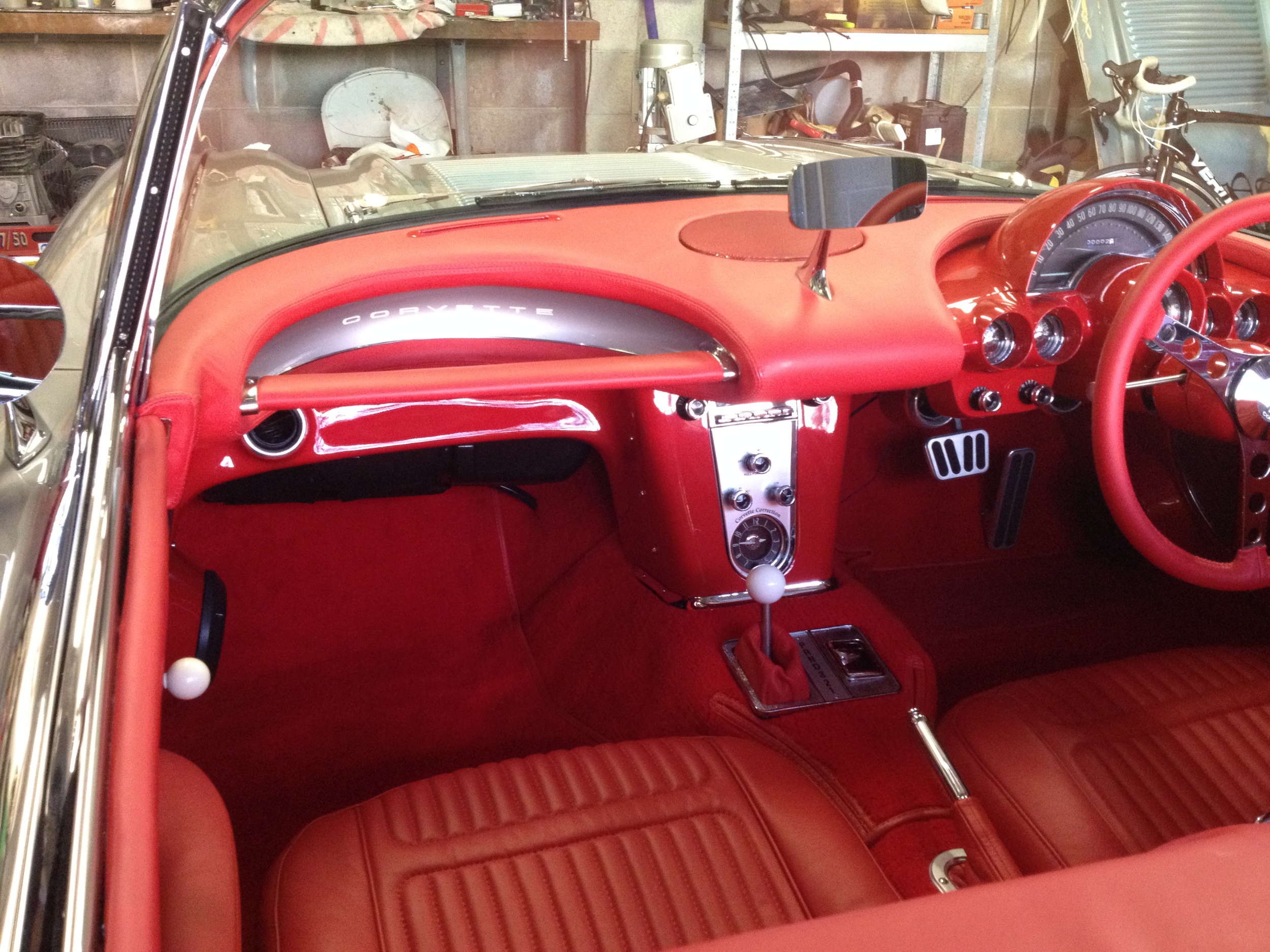 1958 Corvette Dashboard Passenger Side Grab-Bar.