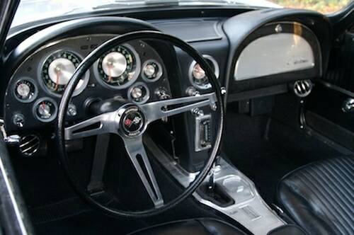 The second-generation Corvette interior.