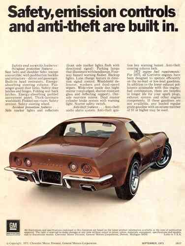 1972 Corvette brochure
