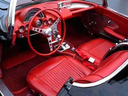 Interior of a 1961 Corvette.
