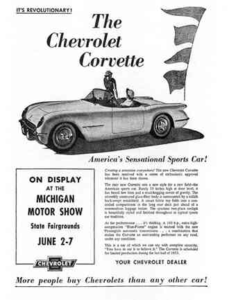 1953 Corvette Ad