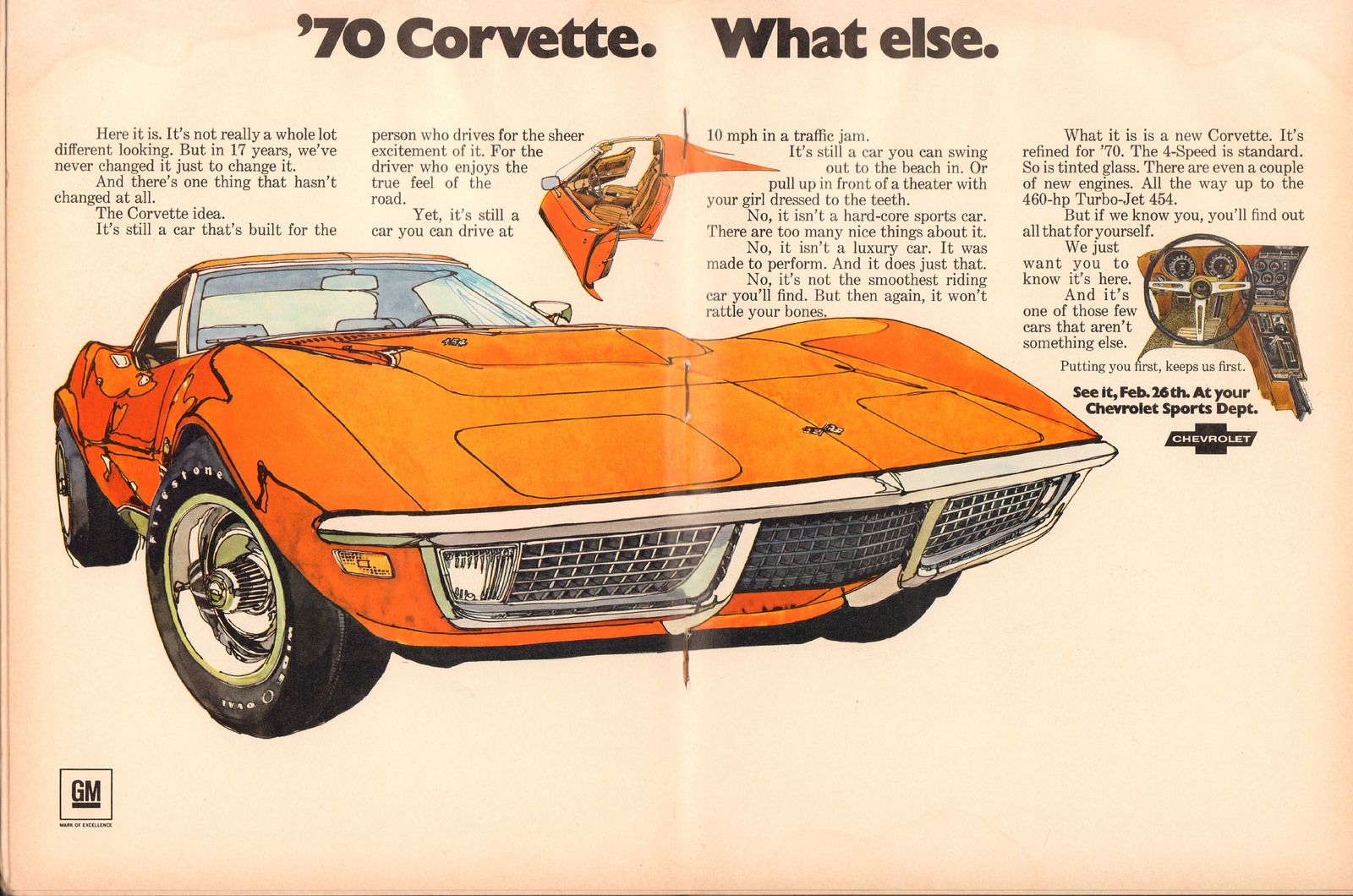 GM Advertisement for the 1970 Corvette.