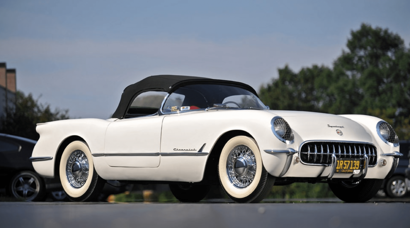 1953 C1 Corvette White