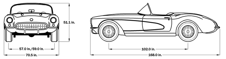 1957 Corvette Dimensions