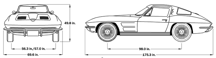 1963 Corvette Dimensions - Coupe
