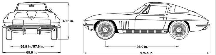 1965 Corvette Dimensions - Coupe