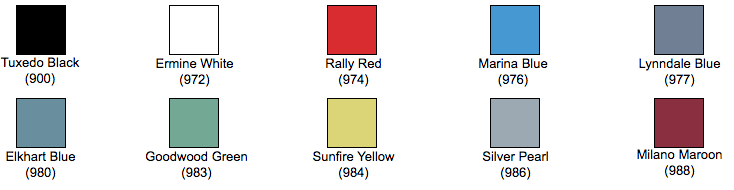 1967 Corvette Color Options