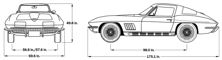 1967 Corvette Dimensions - Coupe