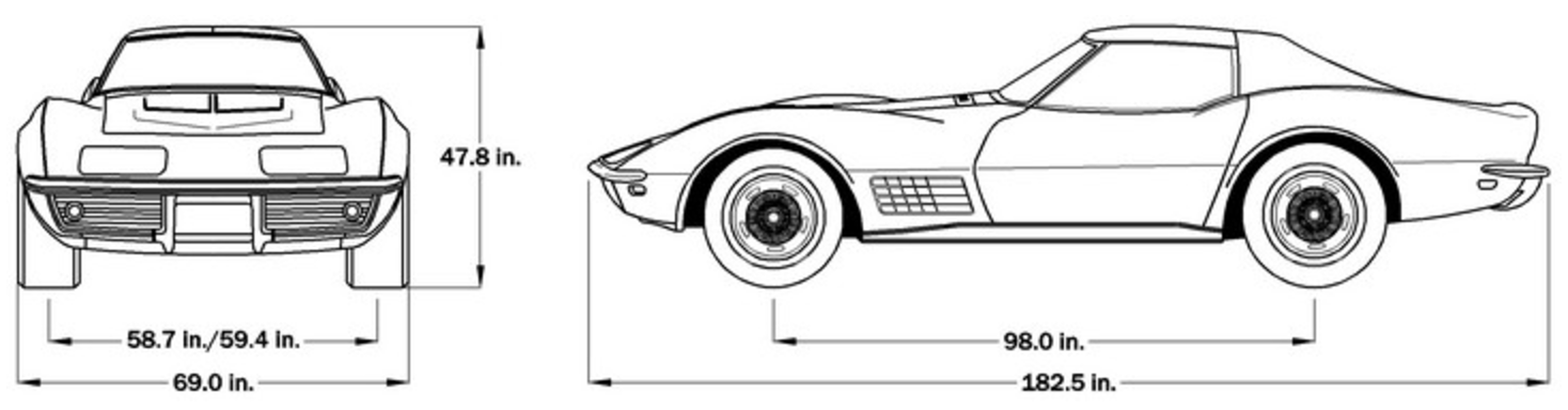 2013 Corvette Dimensions (Coupe)