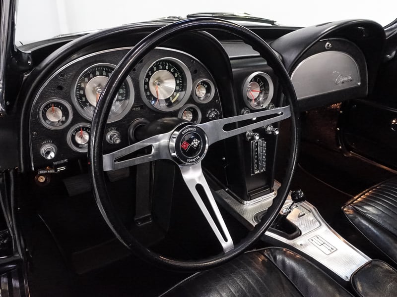 The interior of the 1963 Corvette