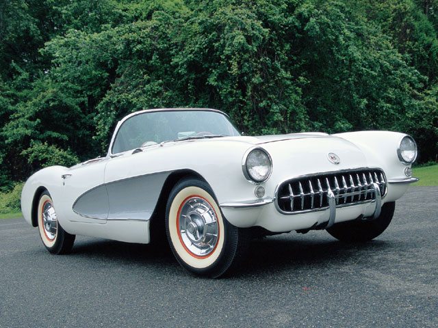 1956 C1 Corvette White