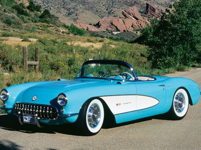 1956 C1 Corvette blue