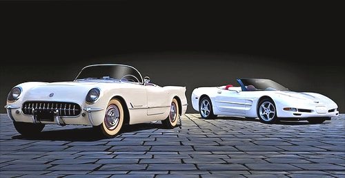 1953 & 2003 Corvette