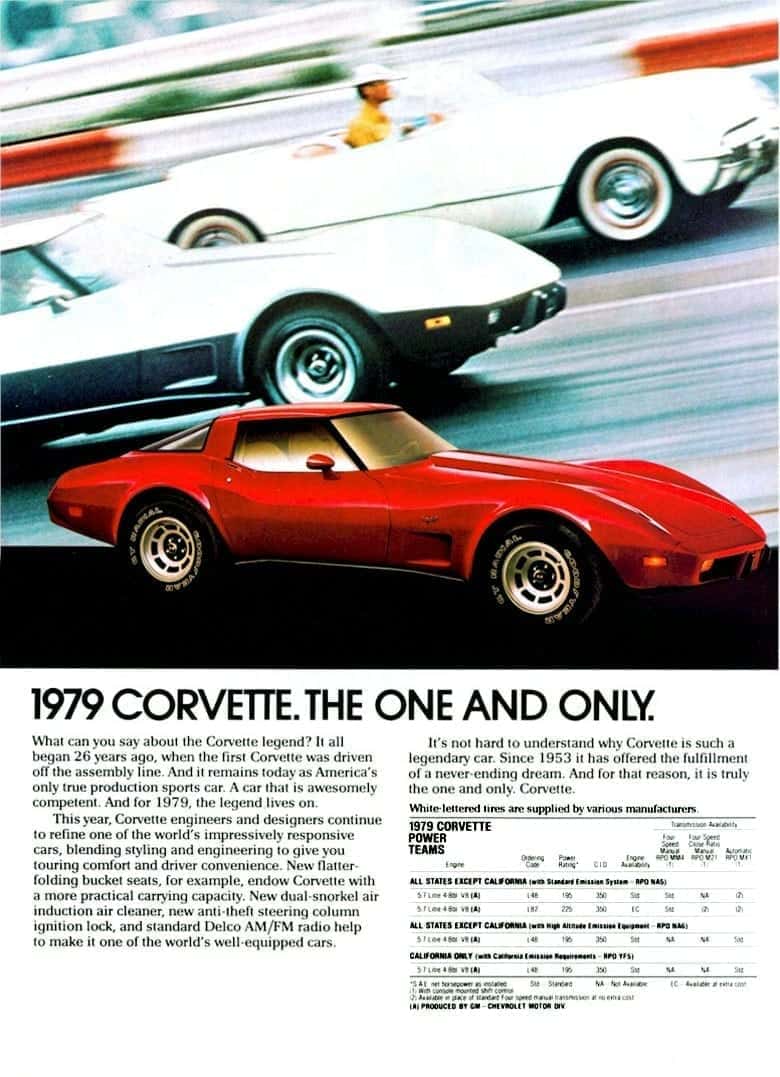 1979 Corvette Ad - The One and Only