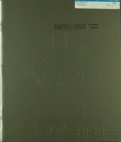 1985 Corvette Dealers Sales Brochure