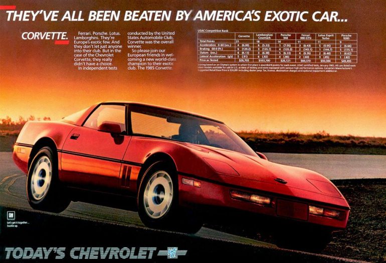 1985 Corvette Ad