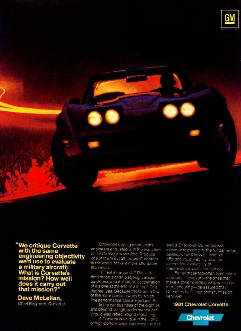 A 1981 Corvette Advertisement