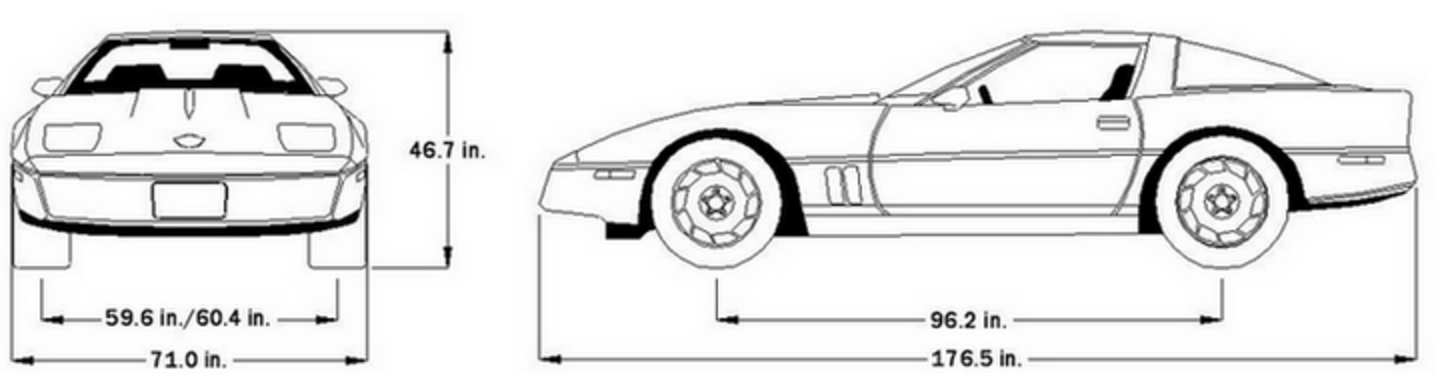 1987 Corvette Dimensions