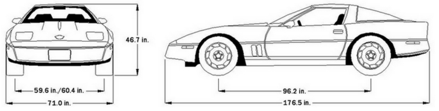 1988 Corvette Dimensions