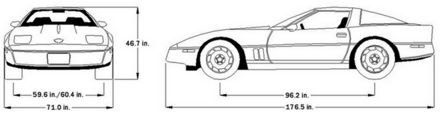 1989 Corvette Dimensions