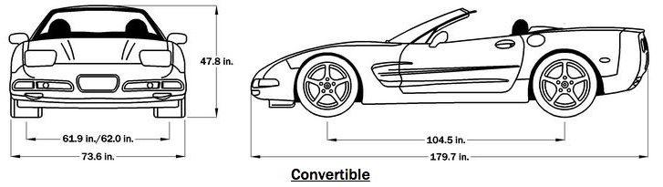 2003 Corvette Dimensions - Convertible