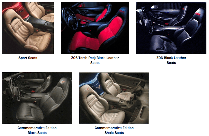 2004 Corvette Seat Options