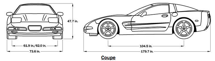 2004 Corvette Dimensions - Coupe
