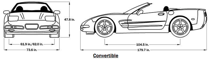 2004 Corvette Dimensions - Convertible