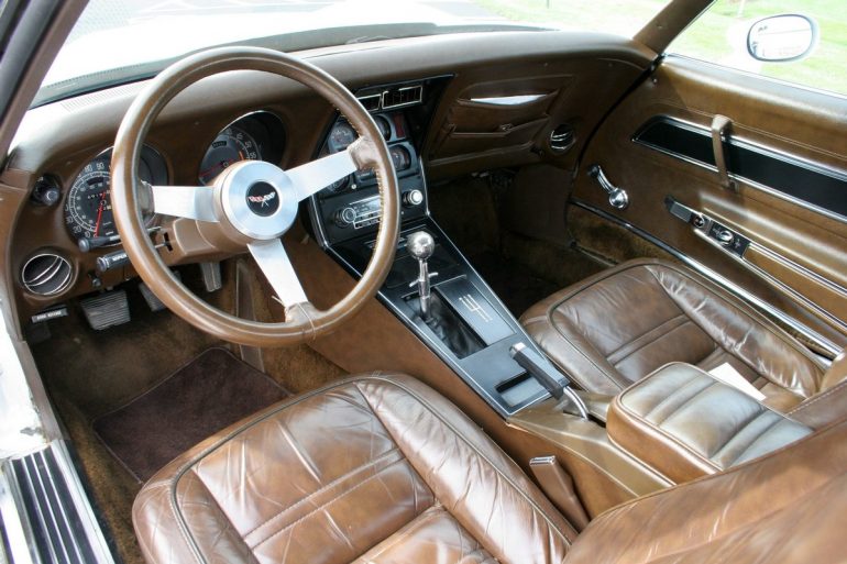 The interior of the 1977 Corvette