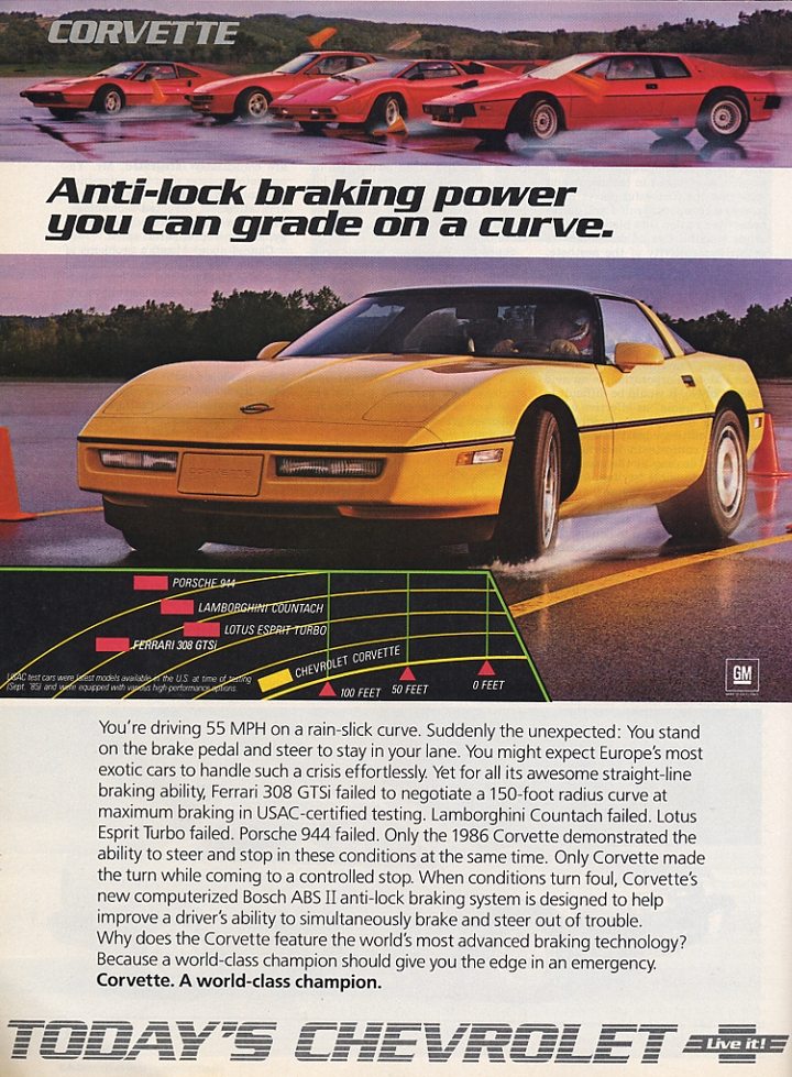 1986 Corvette Ad