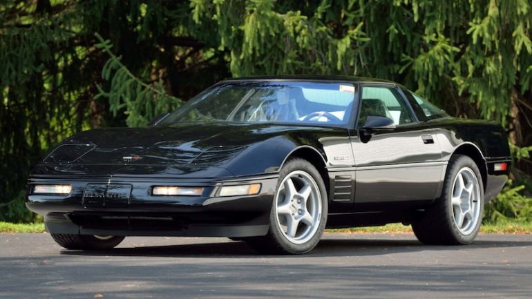 The five-spoke wheels of the 1994 ZR-1 Corvette.