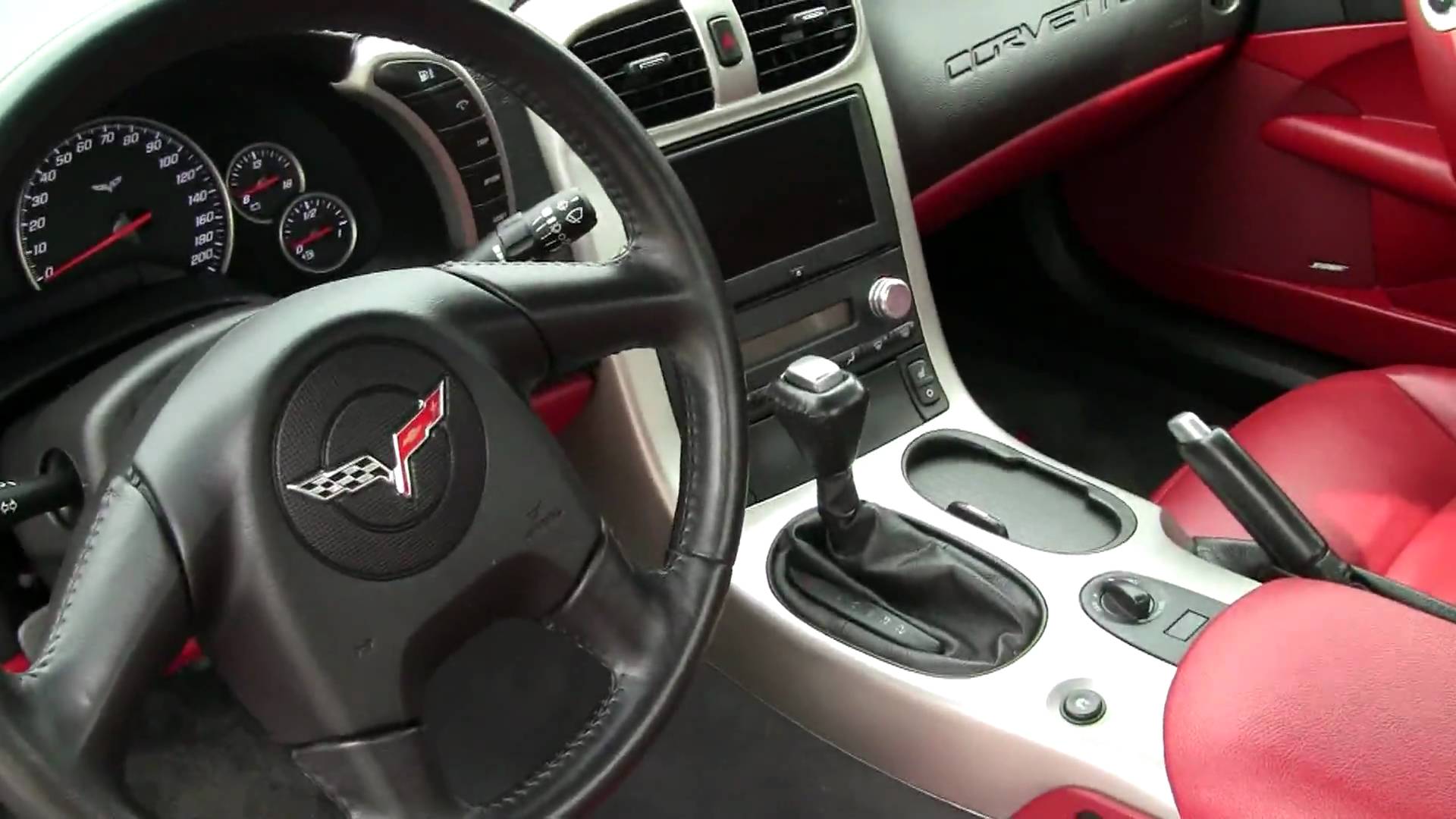 The re-designed interior of the C6 Corvette featured new styling cues, thou...