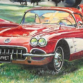 Best Corvette Artworks For Your Man Cave - 1959 Corvette Oil Canvas