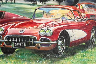 Best Corvette Artworks For Your Man Cave - 1959 Corvette Oil Canvas