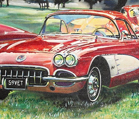 Best Corvette Artworks For Your Man Cave - 1959 Corvette Oil Canvas