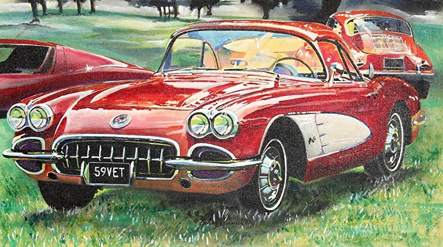 Best Corvette Artworks For Your Man Cave - 1959 Corvette Oil Canvas