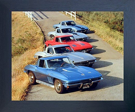 Best Corvette Artworks For Your Man Cave - Chevy Corvettes in a Row Transportation Vintage Car