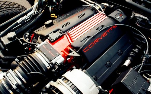 De Corvette LT4-motor met 330 pk uit 1996