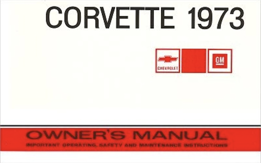 1973 Corvette Owners Manual