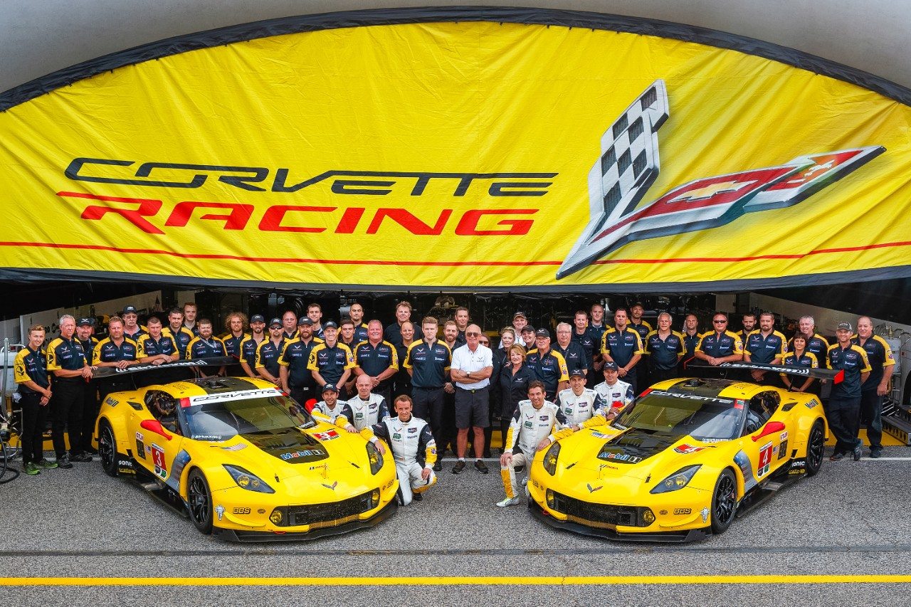 The Corvette Racing Teams No. 3 and No. 4 Corvette C7.R