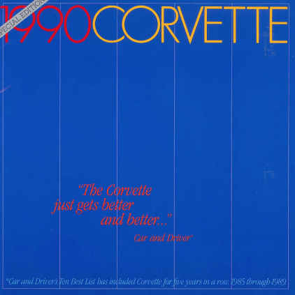1990 Corvette Sales Brochure