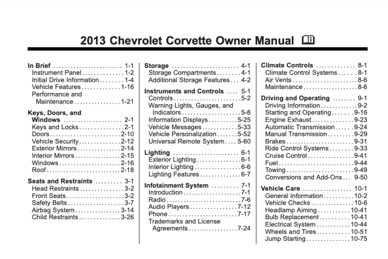 2016 Chevrolet Corvette ➜ Owner's Manual In PDF - Foto 6